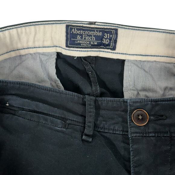 Men’s Ambercrombie Fitch Langdon Slim Stretch 31”x30” Black GPC - Picture 3 of 6